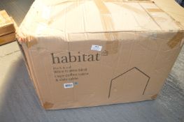 Habitat Black Oak Wire Framed Bird Cage Coffee Table and Side Table
