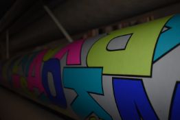 4m wide Roll of Multicolour Alphabet Vinyl Flooring