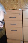 Lightwood Effect Three Drawer Storage Cabinet