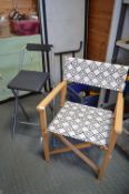 Folding Directors Chair and a Folding High Seat