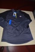 *Umbro Half-Zip Sports Top in Black, Grey & Lime Size: L