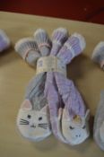 *Two Pairs of Jane & Bleecker Unicorns & Cats Design Slipper Socks