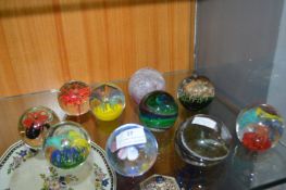 Ten Glass Paperweights