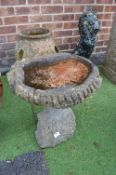 Concrete Garden Birdbath