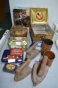Decorative Tins, Flat Irons, and Shell Cases