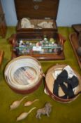 Wooden Boxes, Marbles, Collars, etc.