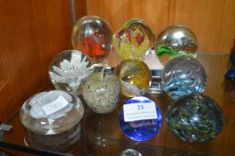 Ten Glass Paperweights
