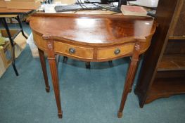 Serpentine Front Two Drawer Hall Table