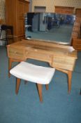 Mirror Backed Retro Dressing Table and Stool by AC