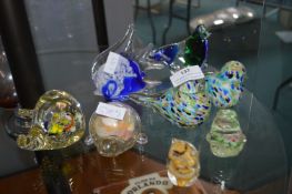 Glass Animal Paperweights
