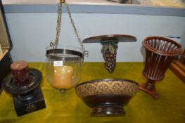 Candle Lantern, Wall Brackets, and Decorative Item