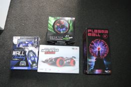 Red 5 RC Racing Car, Plasma Balls, etc.