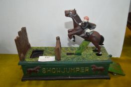 Reproduction Cast Iron Moneybox Showjumper