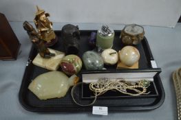 Decorative Items Including Agates, French Trinket