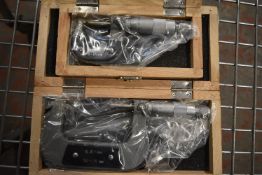 25-50mm Micrometer, and a 50-75mm Micrometer