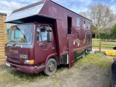 Leyland DAF FA45.150 Euro 2, 7.5T Horsebox with Living Accommodation REG: S733 SVX