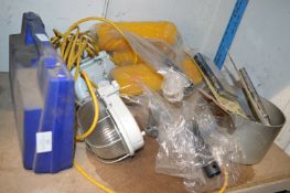 Mixed Lot Including Lighting, Paint Rollers, Preci
