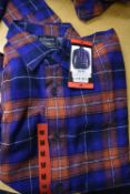 *Grayers Heritage Flannels Checked Shirt in Terracotta/Blue Size: M