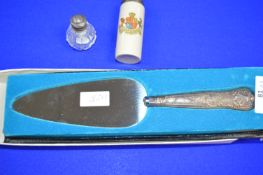 Hallmarked Sterling Silver Handle Cake Slice, plus