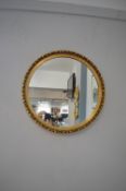 Gilt Framed Circular Mirror