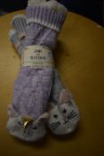 *Two Pairs of Jane & Bleecker Unicorn & Cat Slipper Socks