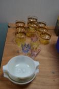 Ten 1950's Glass Dishes, Pyrex Dishes, etc.
