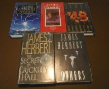 Five James Herbert Hardback Novels