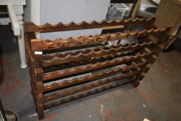 Adjustable Wooden Wine Rack for ~72 bottle