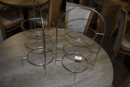 Two Three Tier Cake Plate Stands
