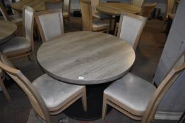 100cm Circular Single Pedestal Table with Four Chairs