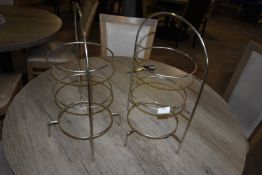 Two Three Tier Cake Plate Stands