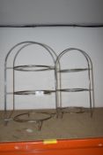 Two Three Tier Cake Plate Stands