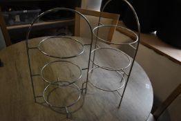 Two Three Tier Cake Plate Stands