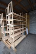 *Set of Six Tier Shelving 135x30cm x 240cm high
