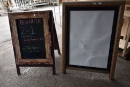 Two A-Frame Menu Stands
