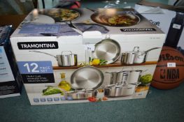 *Tramontina 12pc Stainless Steel Pan Set
