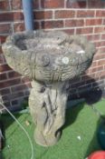 Concrete Garden Birdbath