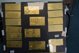 Sixteen Gold Effect Display Notes