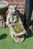 Garden Owl with a Wheelbarrow