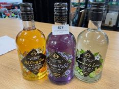 Three Manchester Drinks & Co. Gin Liqueurs 500ml