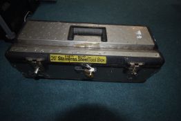 Stanley 26” Stainless Steel Toolbox and Contents of Tools