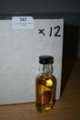 12 x 5cl Cardhu 12 Year Old Single Malt Scotch Whiskey Miniatures