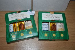 Two 3x 5cl Scotch Whisky Taster Sets (Talisker, Cardhu, and The Singleton)