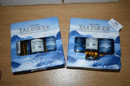 Two Talisker 3x 5cl Single Malt Scotch Whisky Taster Sets
