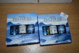 Two Talisker 3x 5cl Single Malt Scotch Whisky Taster Sets