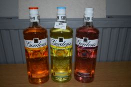 Three Gordon’s Flavoured Gins 70cl
