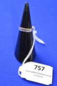 18ct White Gold Ring Size: J ~1.8g