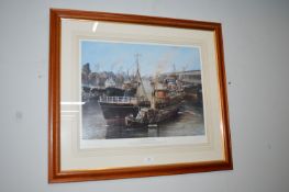 Adrian Thompson Signed Hull Trawler Print 