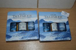 Two Talisker 3x 5cl Single Malt Scotch Whisky Taster Sets