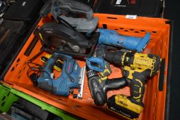 Eight Assorted Battery Operated Drills, Saws, Nail Guns, etc.